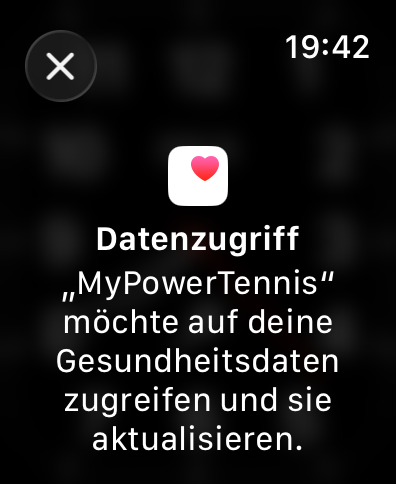 Watch fragt nach Datenzugriff