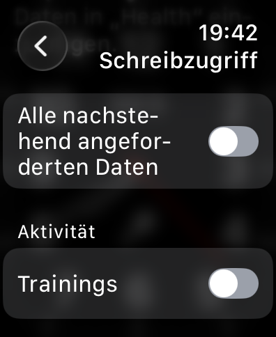 Schalter für Schreibzugriff